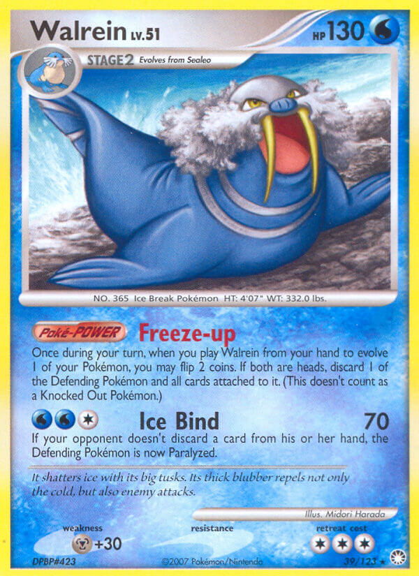 Walrein Pokémon card