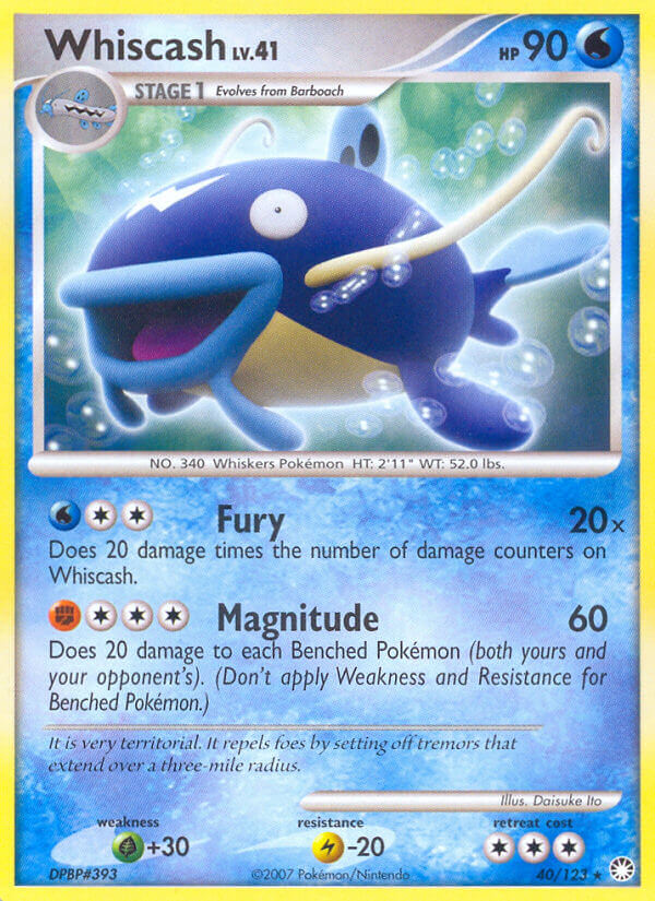 Whiscash Pokémon card