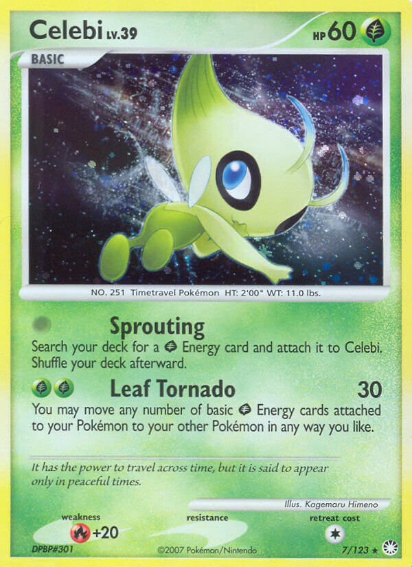 Celebi Pokémon card