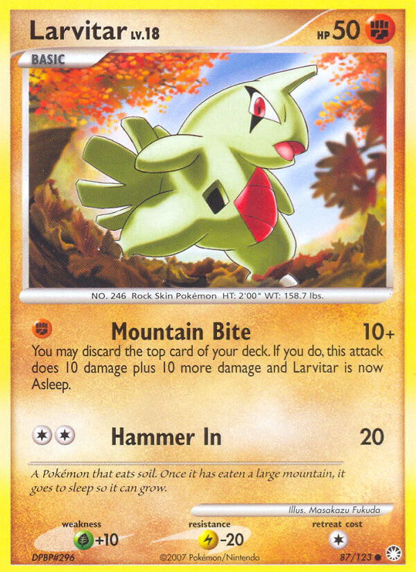 Larvitar Pokémon card