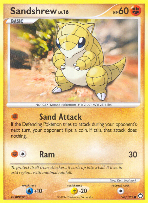 Sandshrew Pokémon card