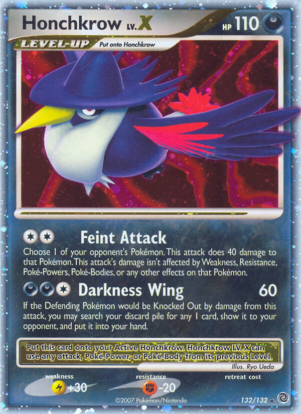 Honchkrow LV.X Pokémon card