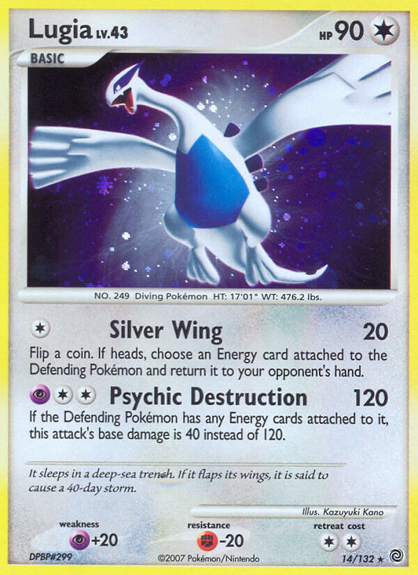 Lugia Pokémon card