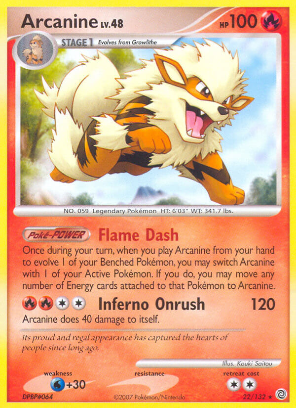 Arcanine Pokémon card