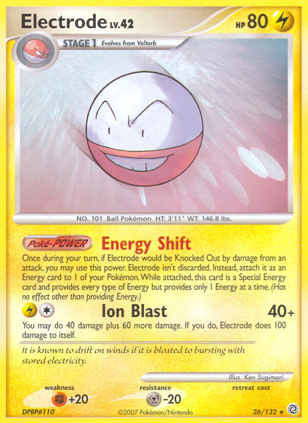 Electrode Pokémon card