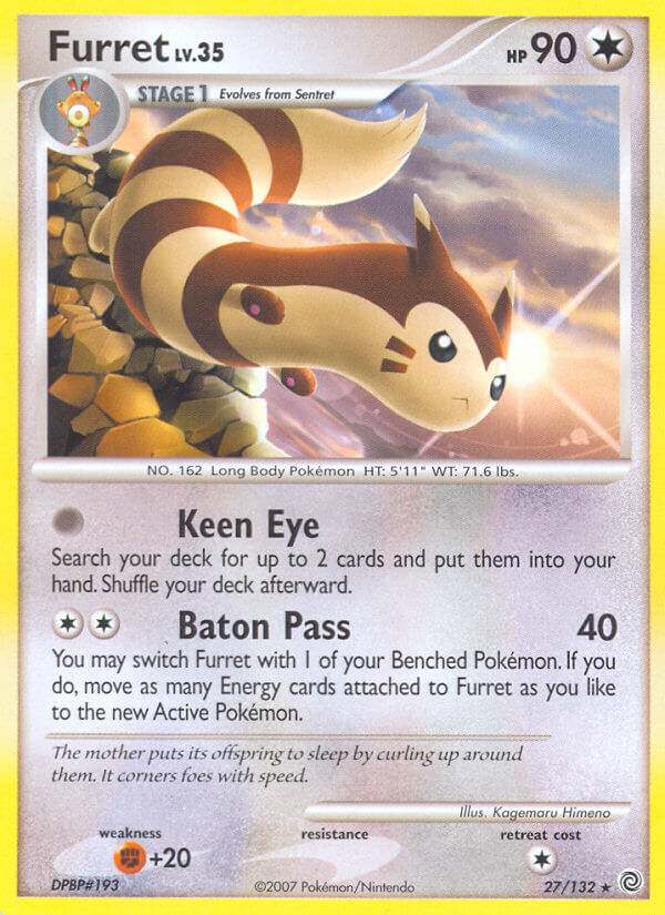 Furret Pokémon card