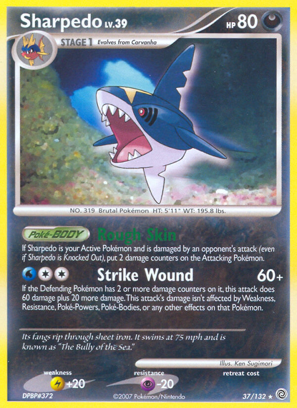 Sharpedo Pokémon card