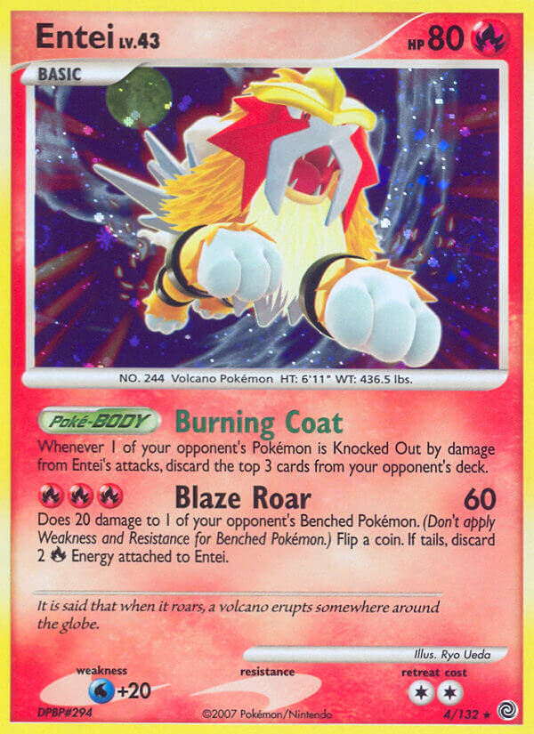 Entei Pokémon card