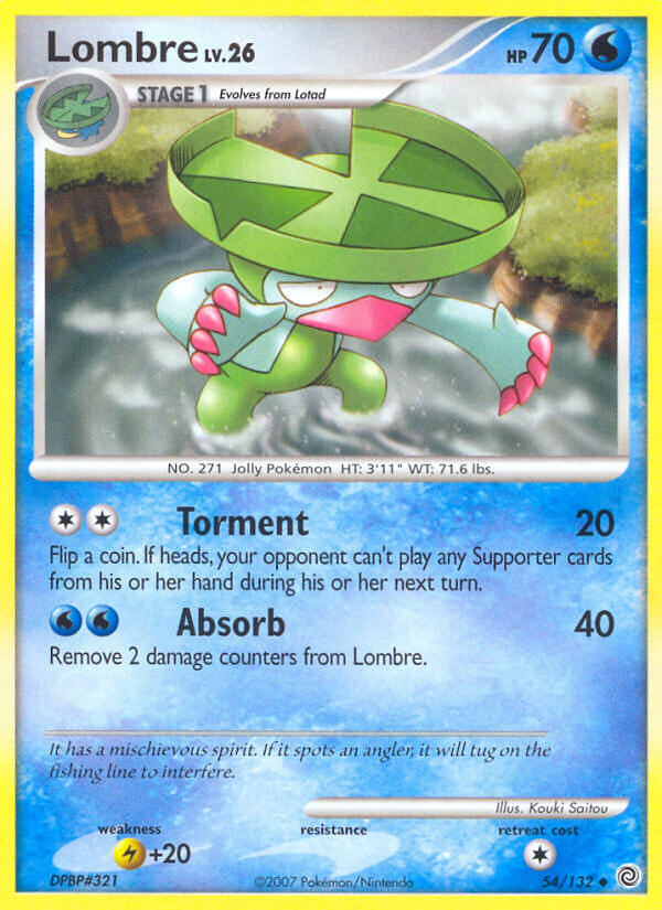 Lombre Pokémon card