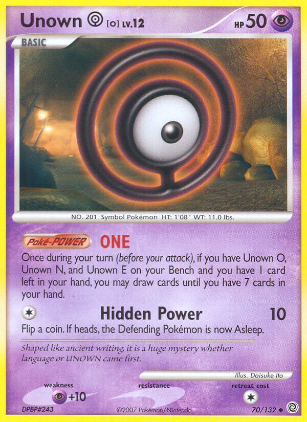 Unown O Pokémon card