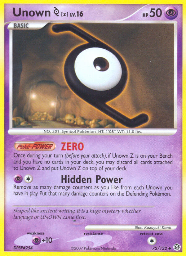 Unown Z Pokémon card