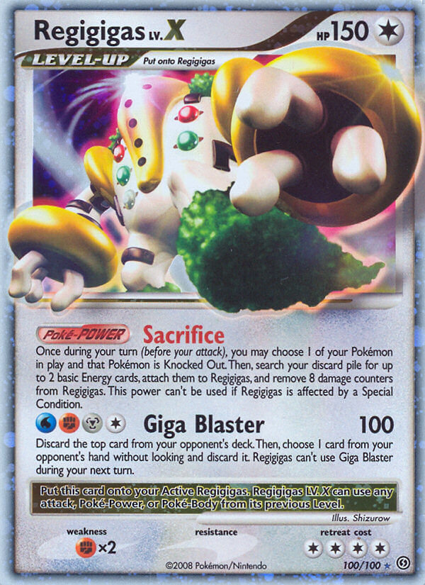 Regigigas LV.X Pokémon card