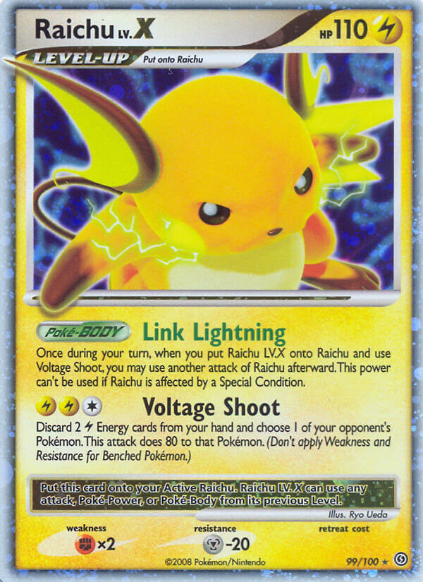 Raichu LV.X Pokémon card