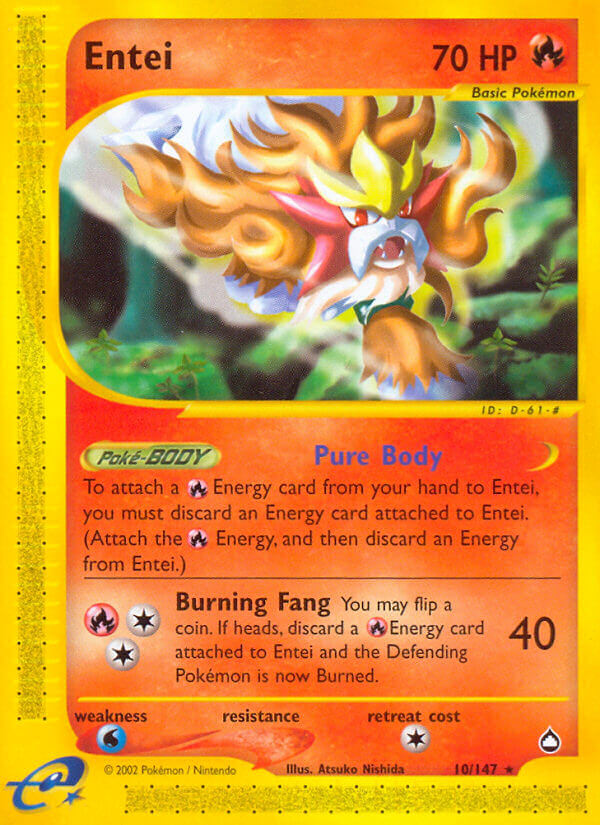 Entei Pokémon card