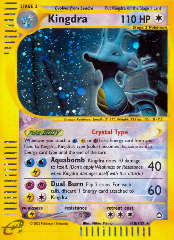 Kingdra Pokémon card