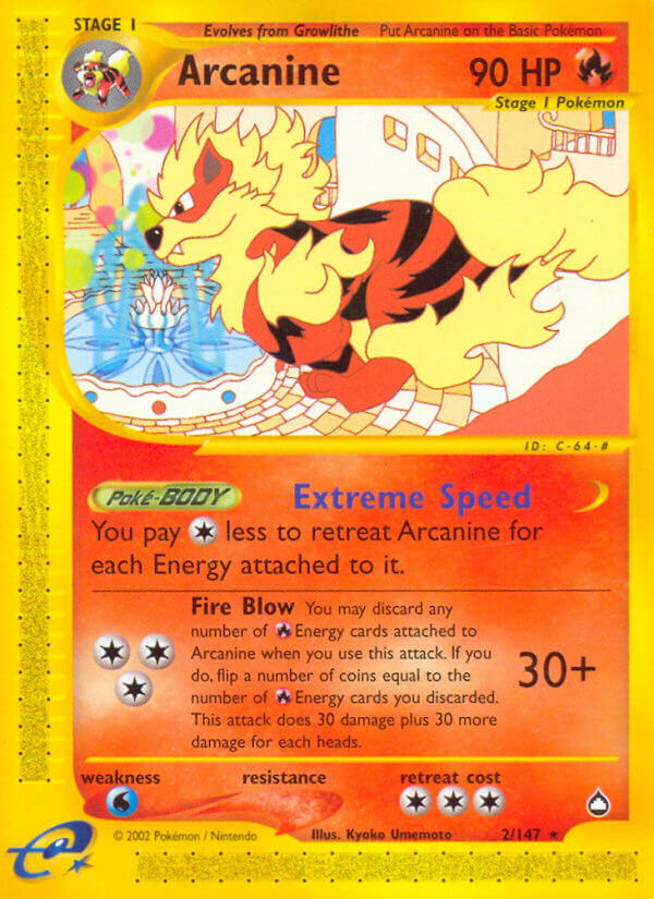 Arcanine Pokémon card