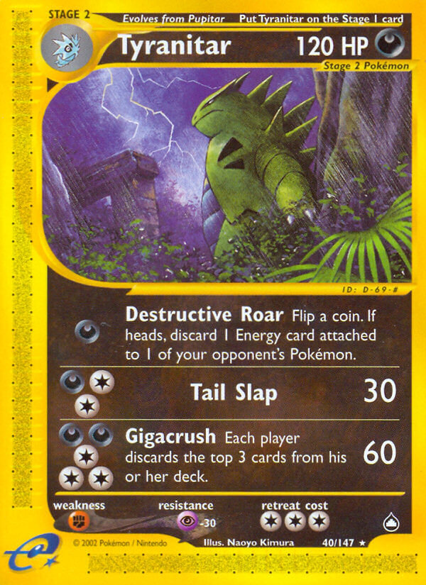 Tyranitar Pokémon card