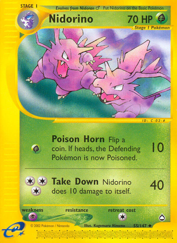 Nidorino Pokémon card