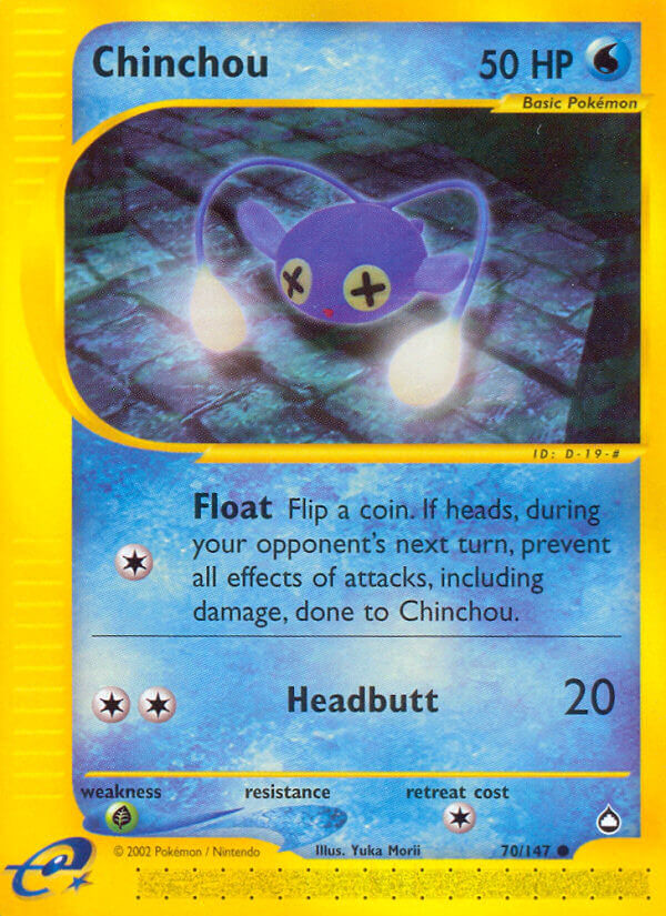 Chinchou Pokémon card
