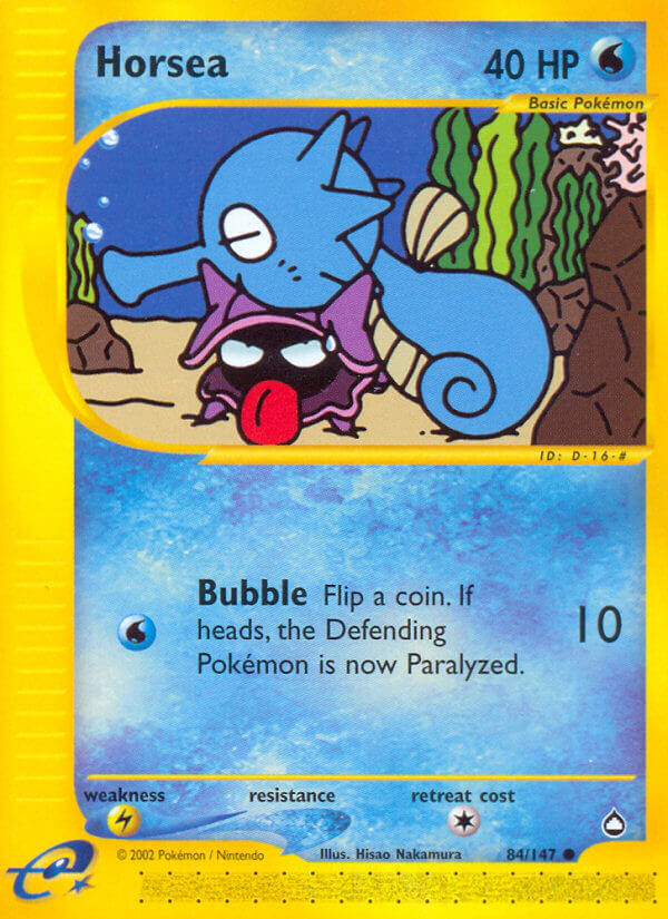 Horsea Pokémon card