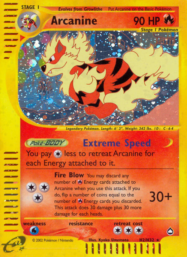 Arcanine Pokémon card