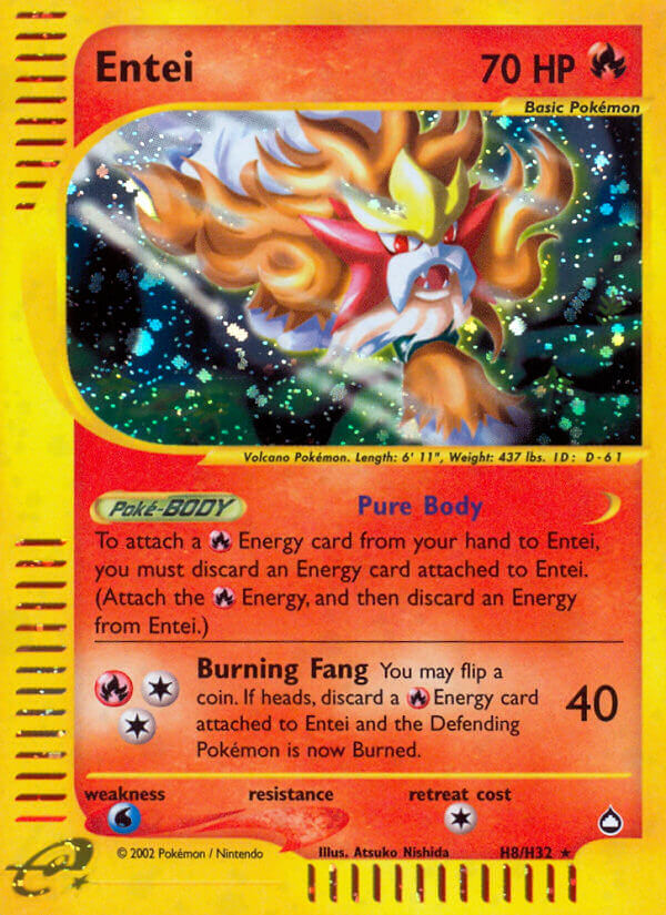 Entei Pokémon card