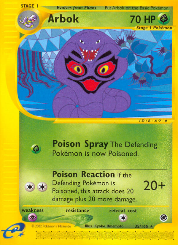 Arbok Pokémon card