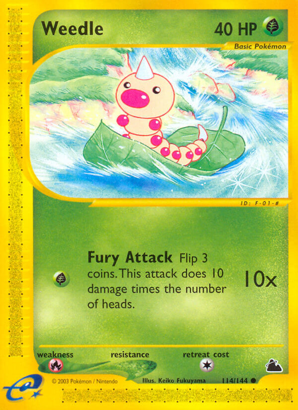 Weedle Pokémon card