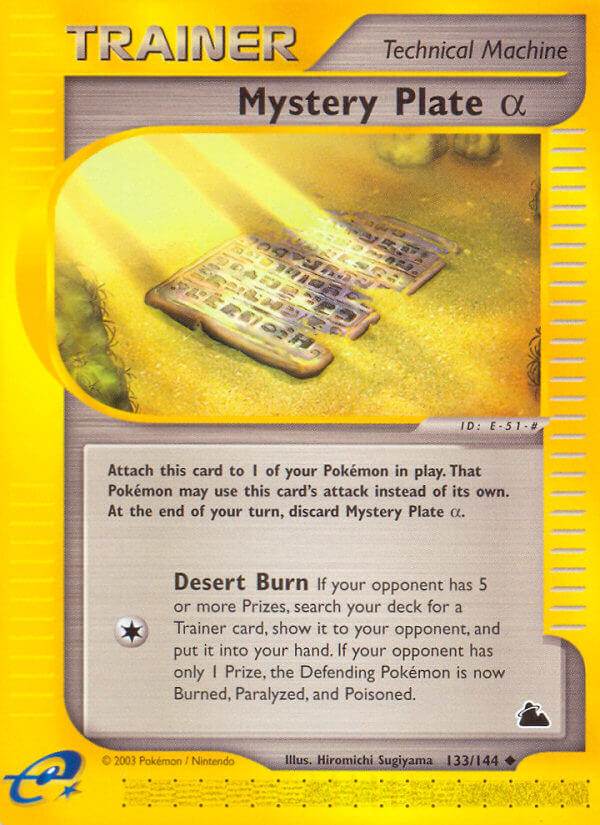 Mystery Plate (Alpha) Pokémon card