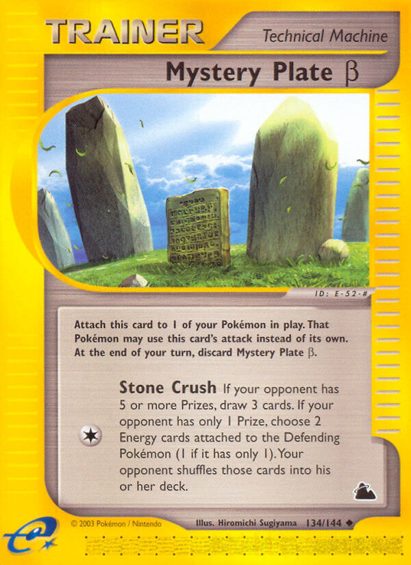 Mystery Plate (Beta) Pokémon card