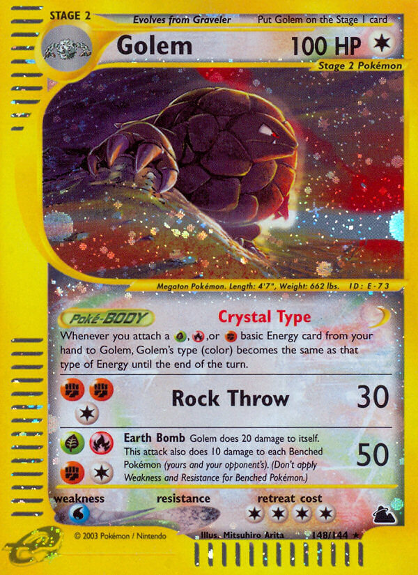 Golem Pokémon card