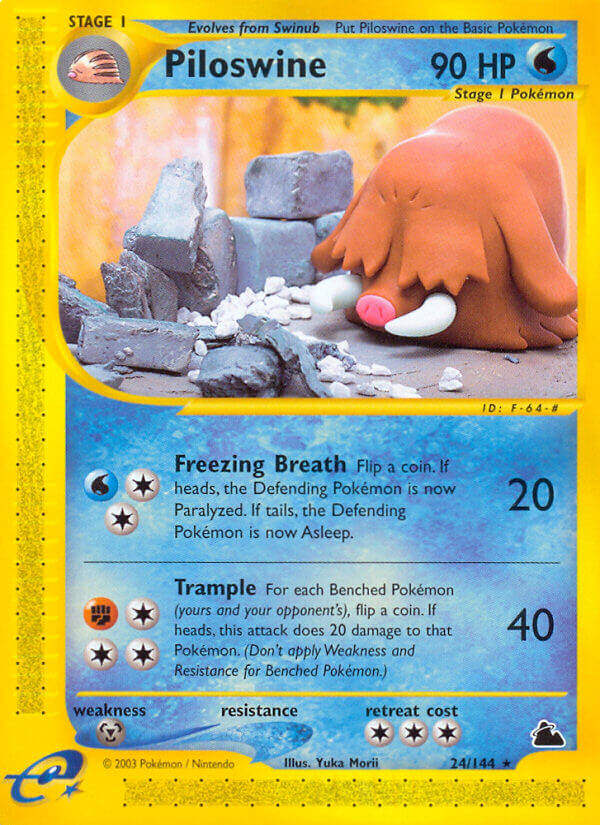 Piloswine Pokémon card