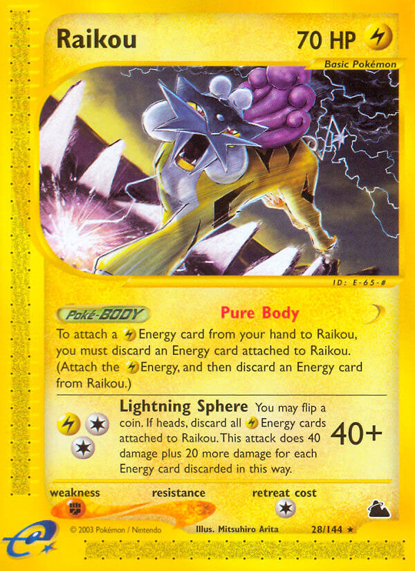 Raikou Pokémon card