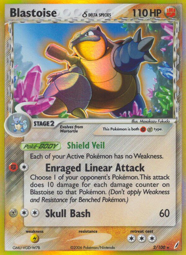 Blastoise δ Pokémon card
