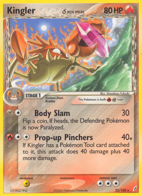 Kingler δ Pokémon card