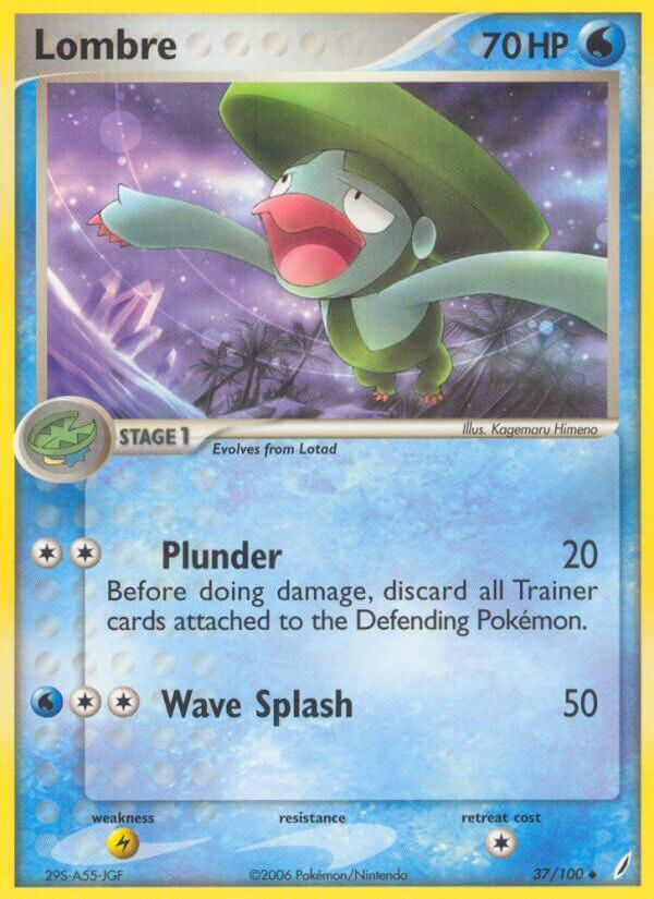 Lombre Pokémon card
