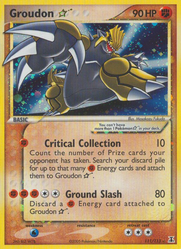 Groudon Star Pokémon card