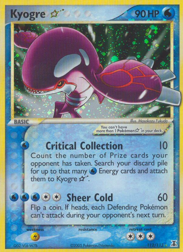 Kyogre Star Pokémon card