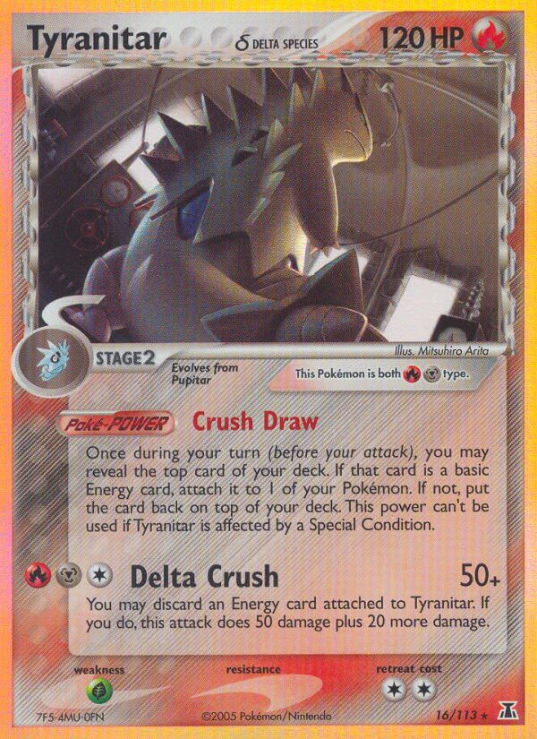 Tyranitar δ Pokémon card
