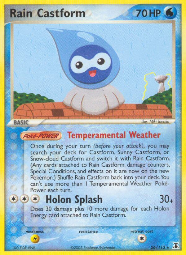 Rain Castform Pokémon card