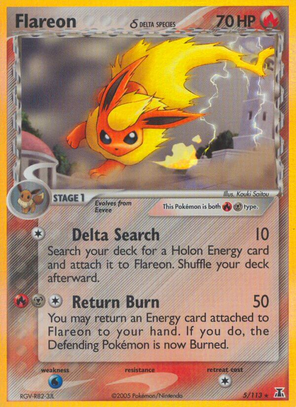 Flareon δ Pokémon card