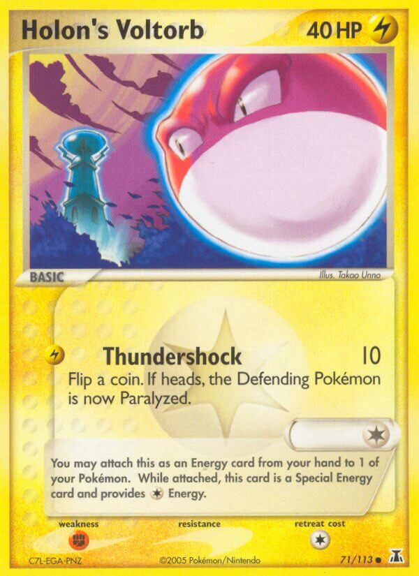 Holon's Voltorb Pokémon card