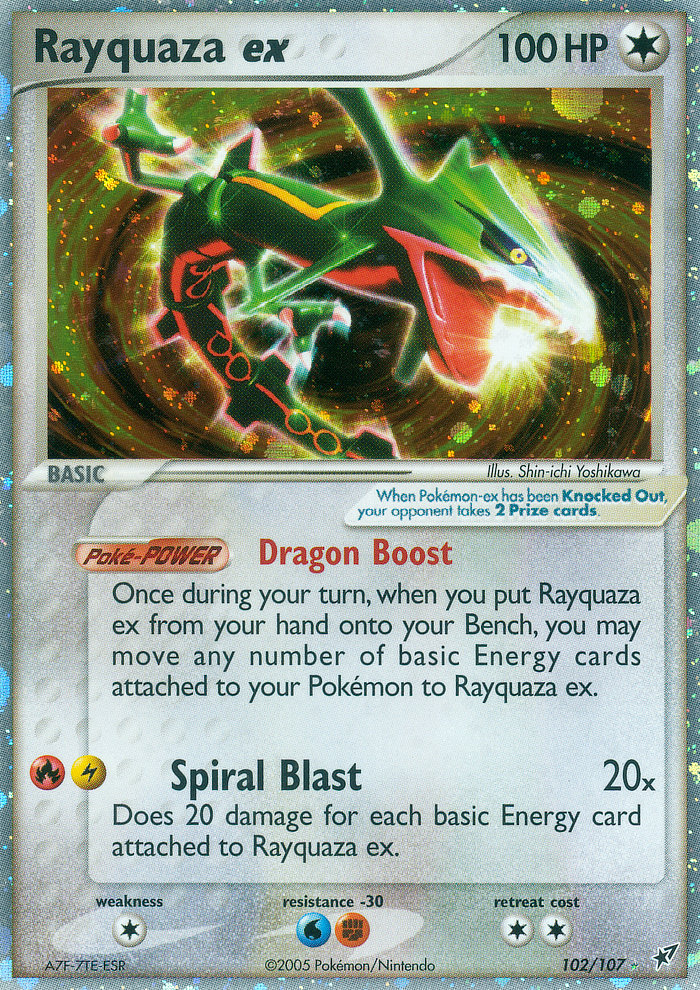 Rayquaza ex Pokémon card
