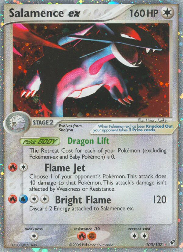 Salamence ex Pokémon card