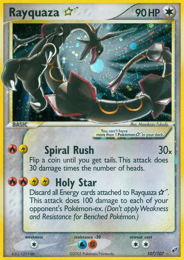 Rayquaza Star Pokémon card