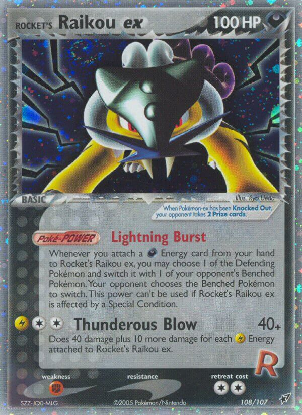 Rocket's Raikou ex Pokémon card