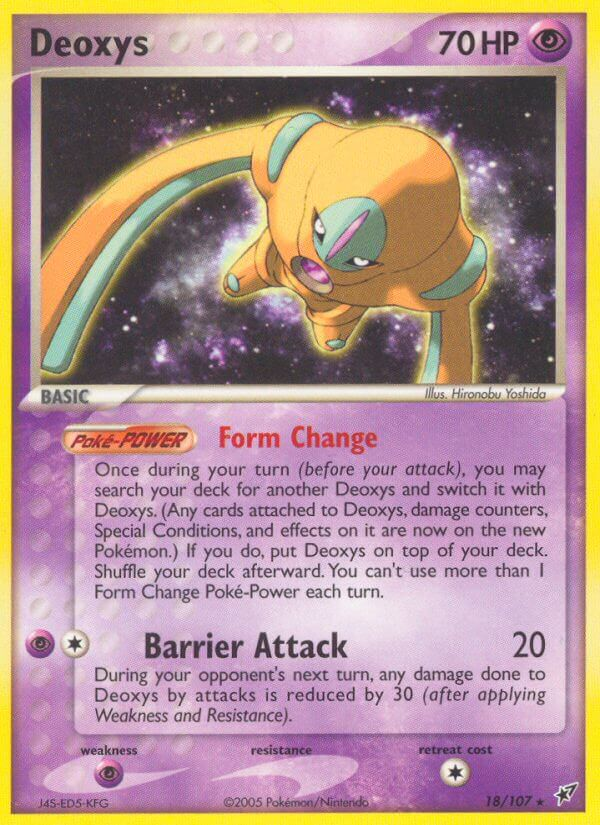 Deoxys Pokémon card