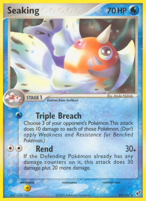 Seaking Pokémon card