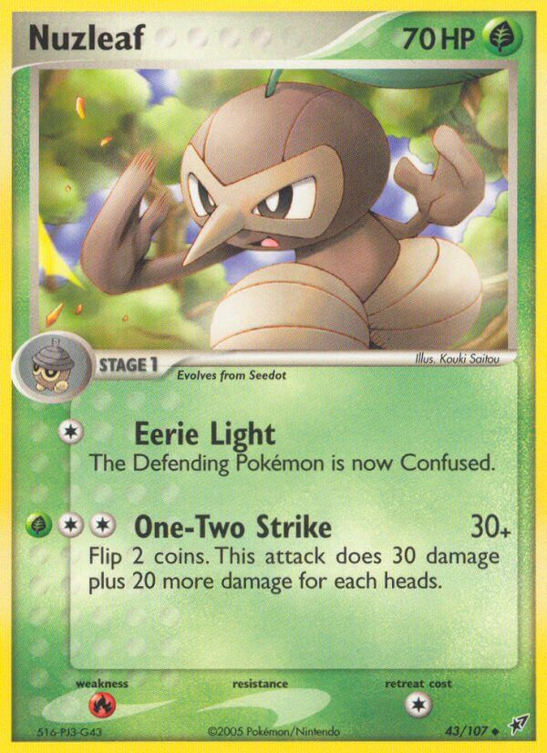 Nuzleaf Pokémon card
