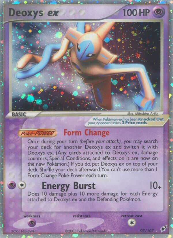 Deoxys ex Pokémon card